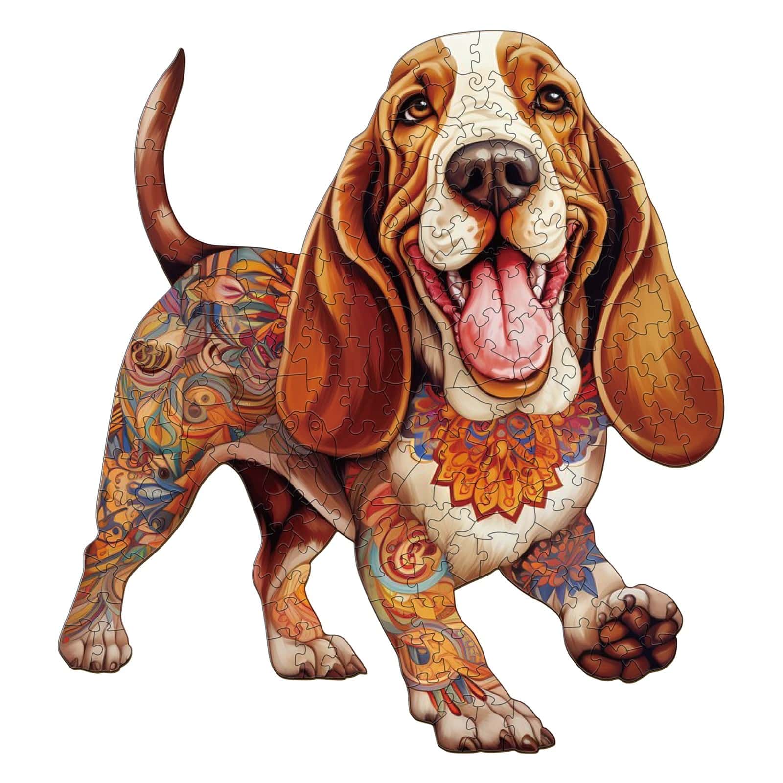 Wooden Jigsaw Puzzle- basset hound 2