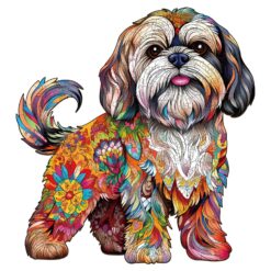 Wooden Jigsaw Puzzle-Beautiful shih tzu