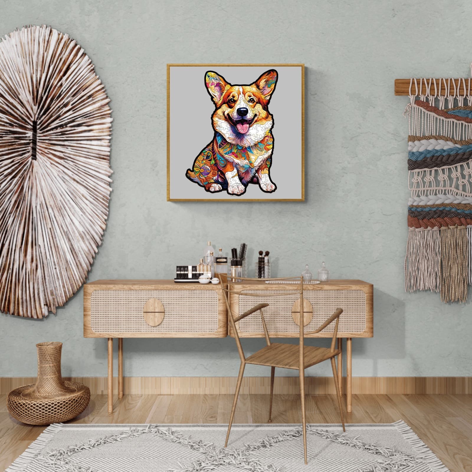 Wooden Jigsaw Puzzle-CLEVER CORGI-2 - Image 7