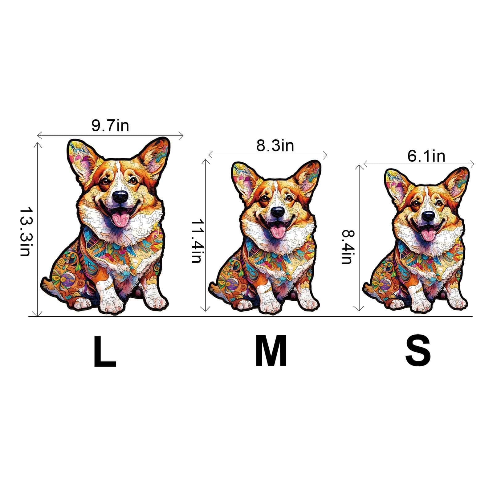 Wooden Jigsaw Puzzle-CLEVER CORGI-2 - Image 3