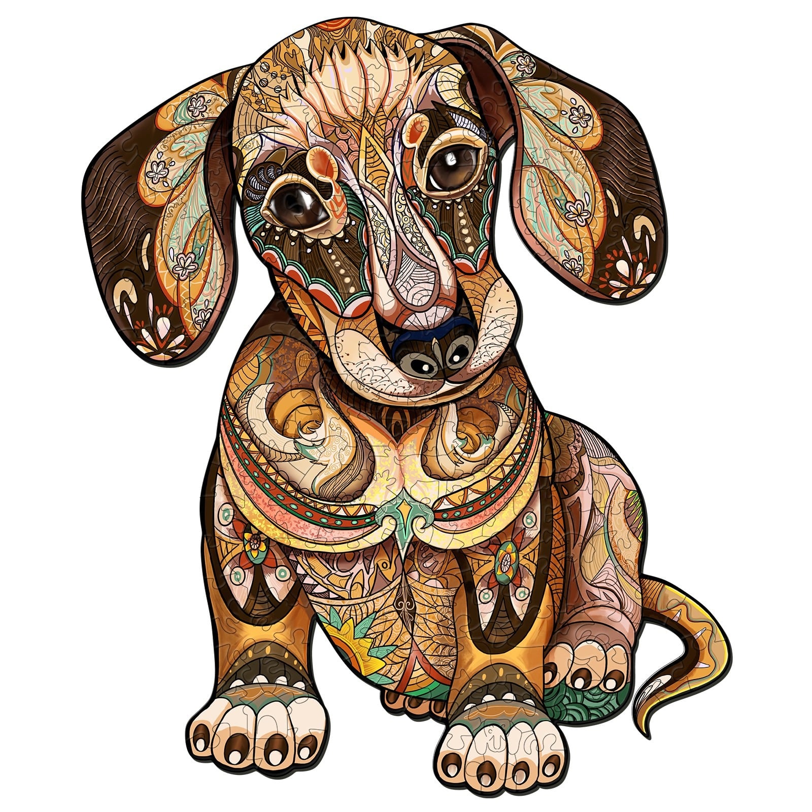 Wooden Jigsaw Puzzle-Dachshund