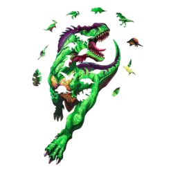 Alternative view of Wooden Jigsaw Puzzle-FEROCIOUS T-REX
