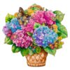 Wooden Jigsaw Puzzle-Flower Basket 2