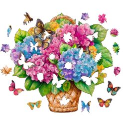 Alternative view of Wooden Jigsaw Puzzle-Flower Basket 2
