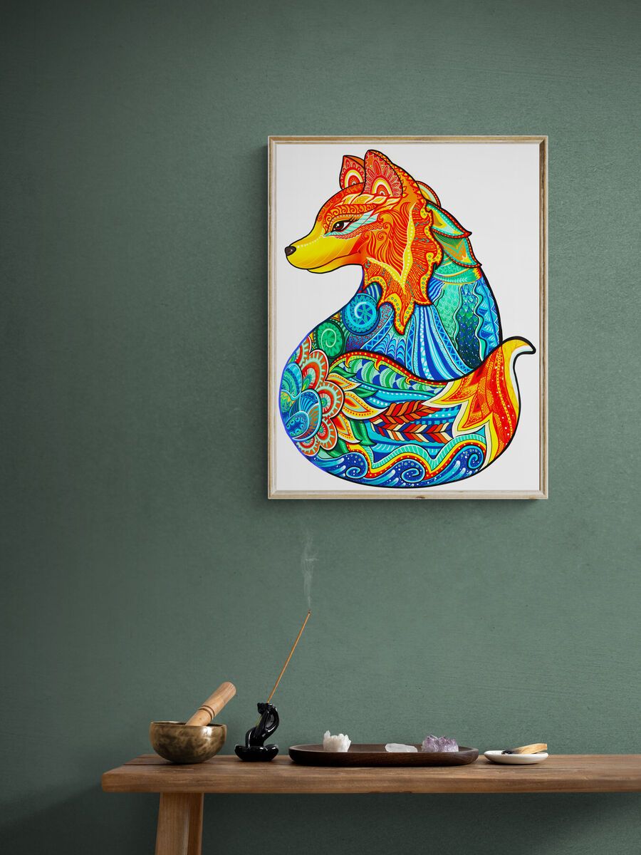 Wooden Jigsaw Puzzle- LEISURELY FOX - Image 6