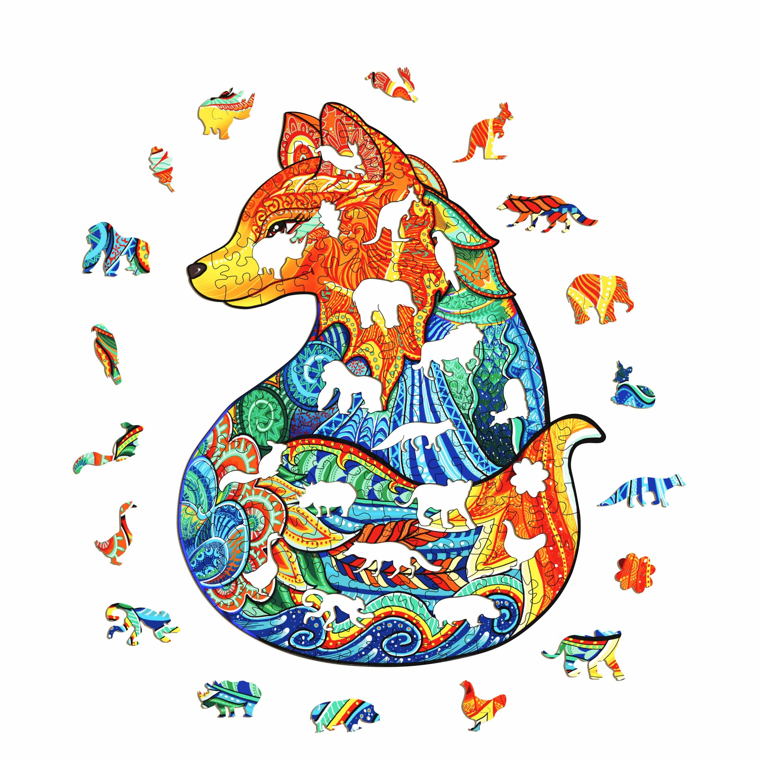 Wooden Jigsaw Puzzle- LEISURELY FOX - Image 2