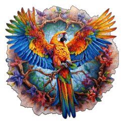 Wooden Jigsaw Puzzle-Lively Parrot