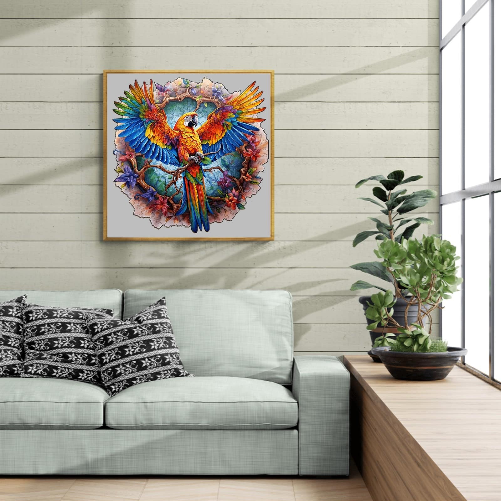 Wooden Jigsaw Puzzle-Lively Parrot - Image 7