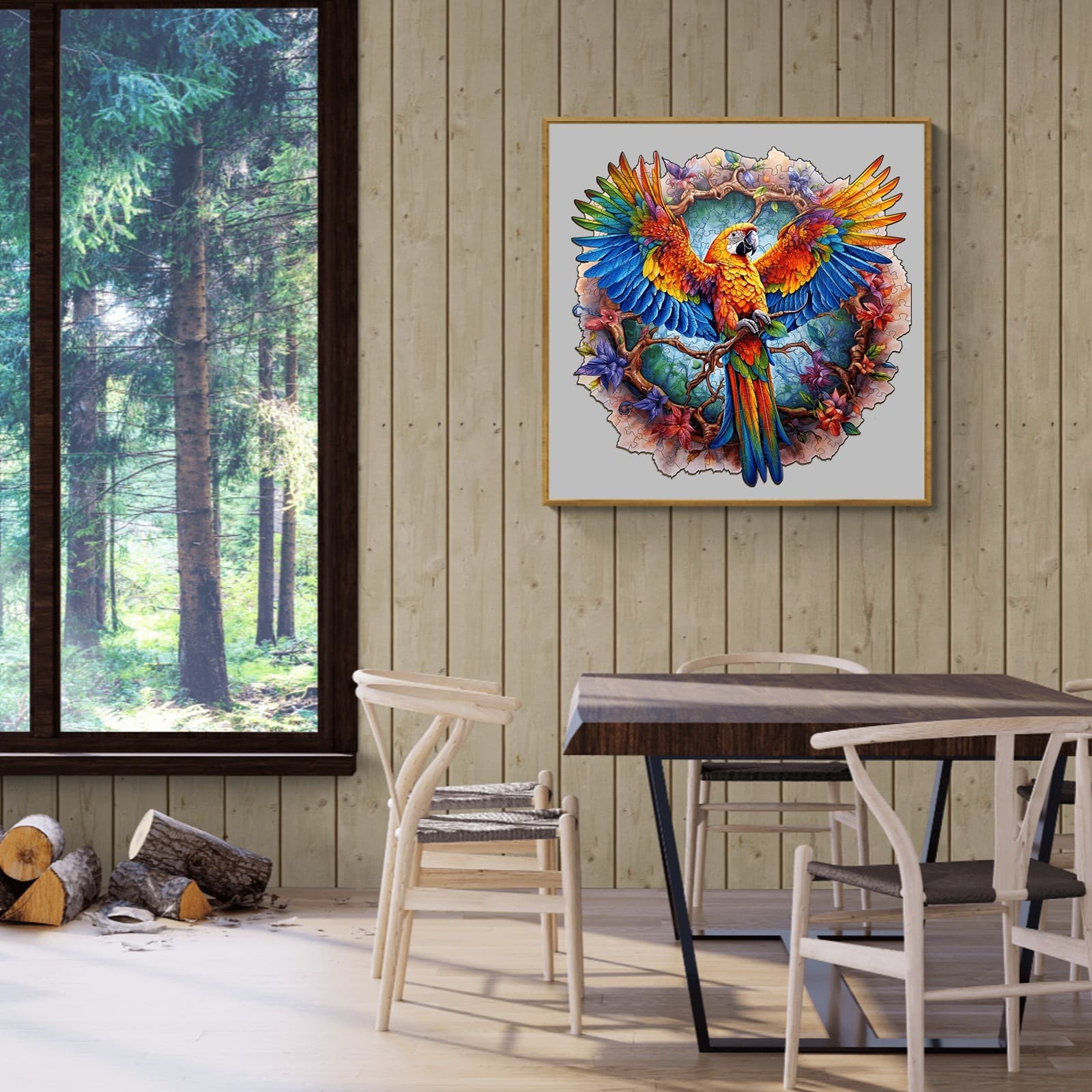 Wooden Jigsaw Puzzle-Lively Parrot - Image 8