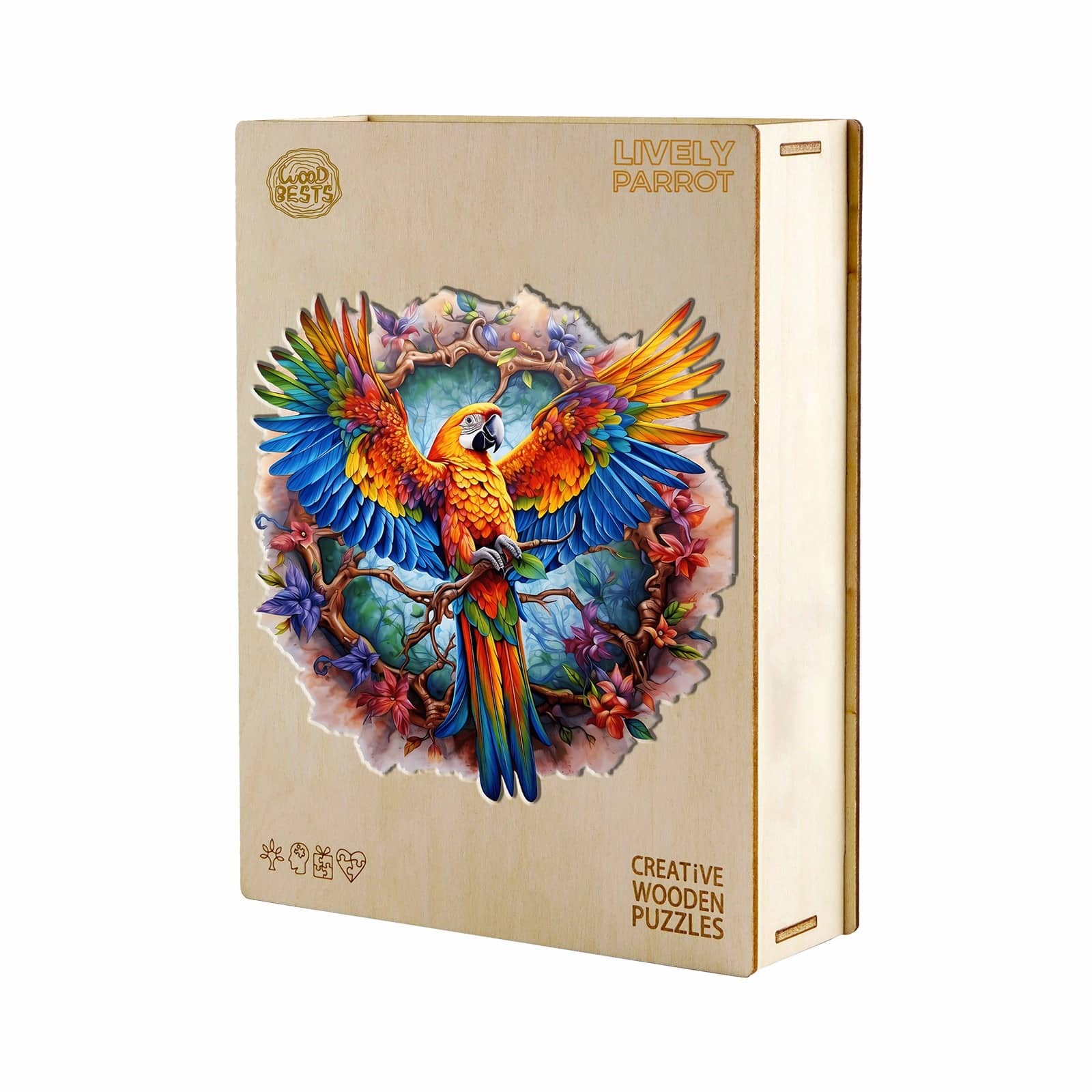 Wooden Jigsaw Puzzle-Lively Parrot - Image 5