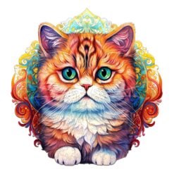 Wooden Jigsaw Puzzle-MANDALA CAT