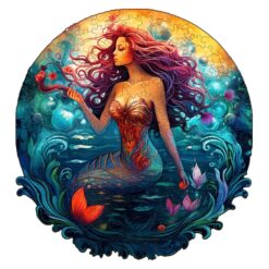 Wooden Jigsaw Puzzle- Mermaid Aqua Woman