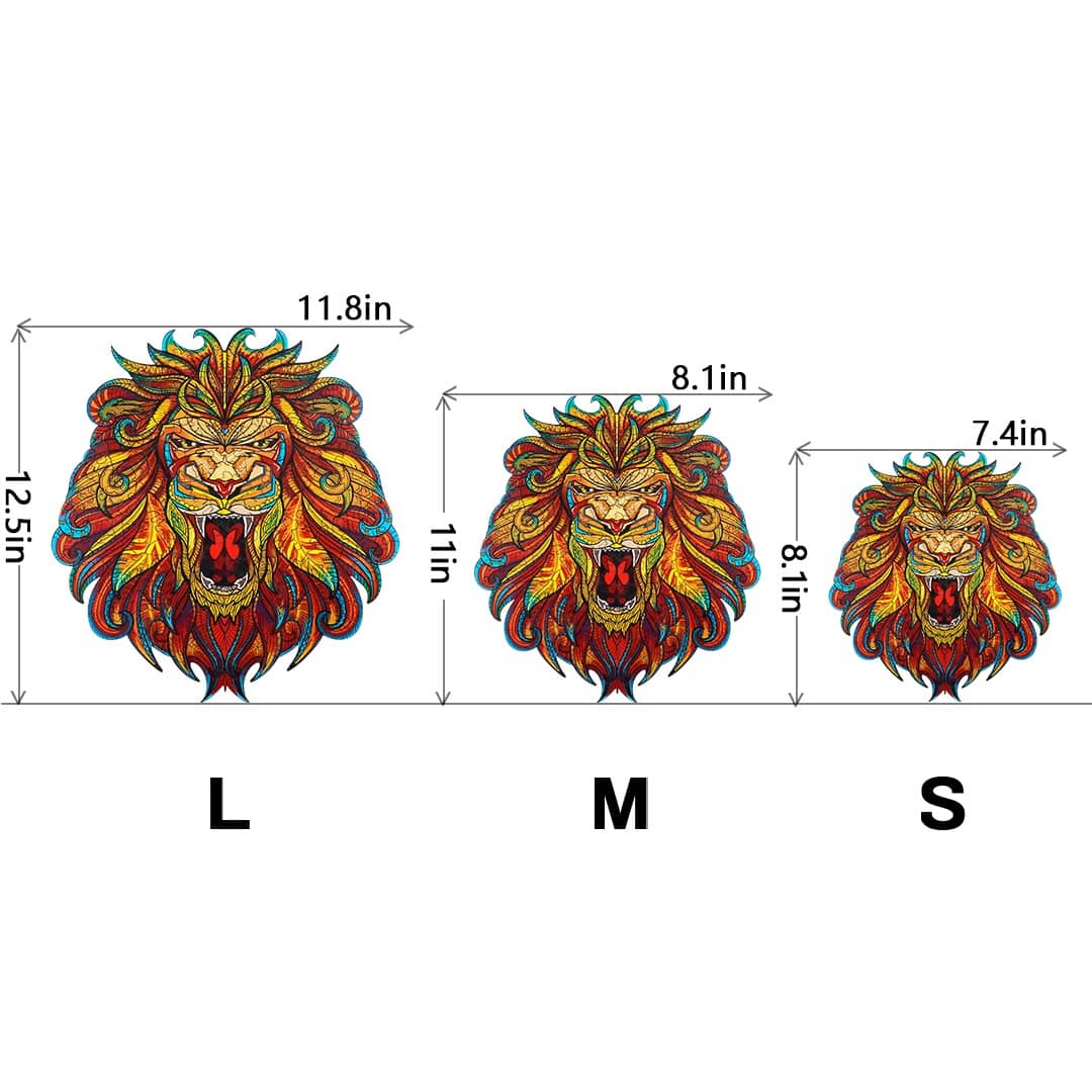 Wooden Jigsaw Puzzle-STATELY LION - Image 4