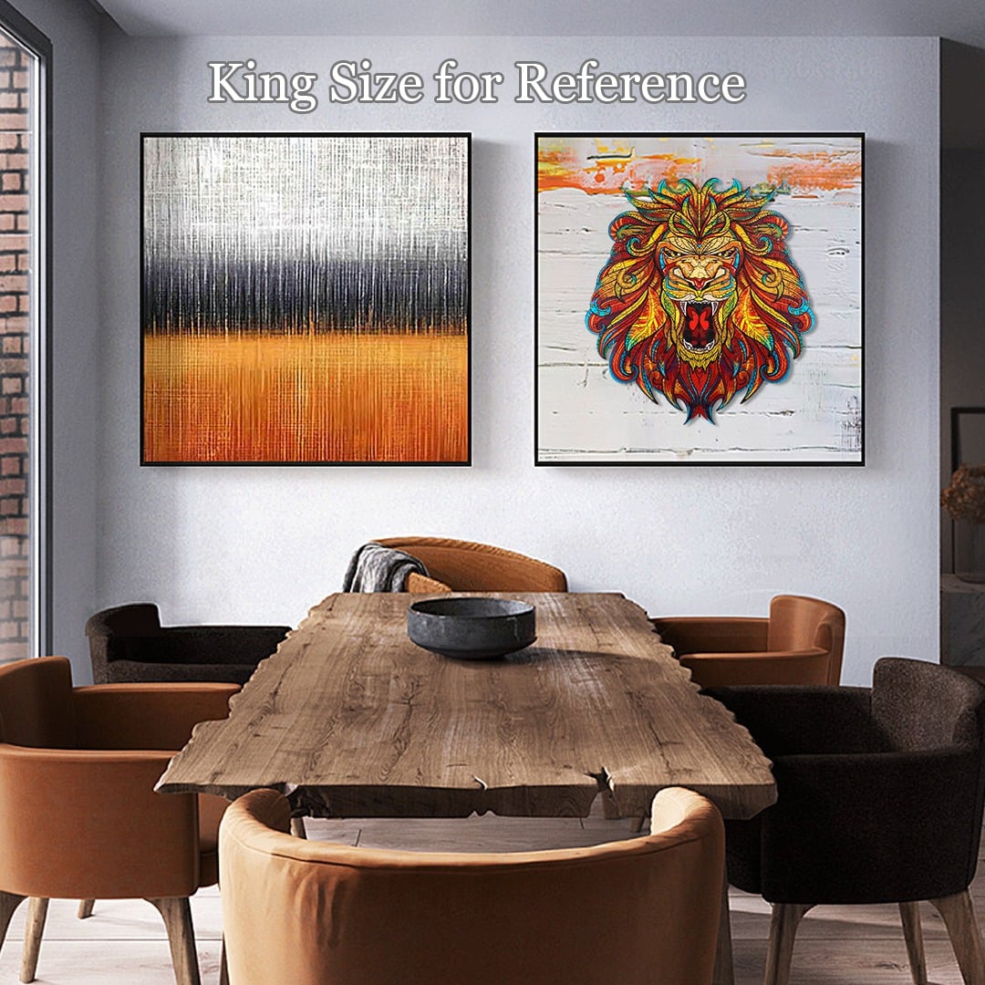 Wooden Jigsaw Puzzle-STATELY LION - Image 10