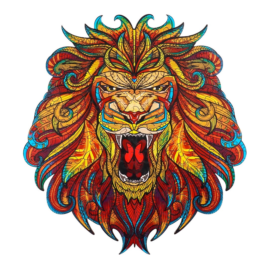 Wooden Jigsaw Puzzle-STATELY LION
