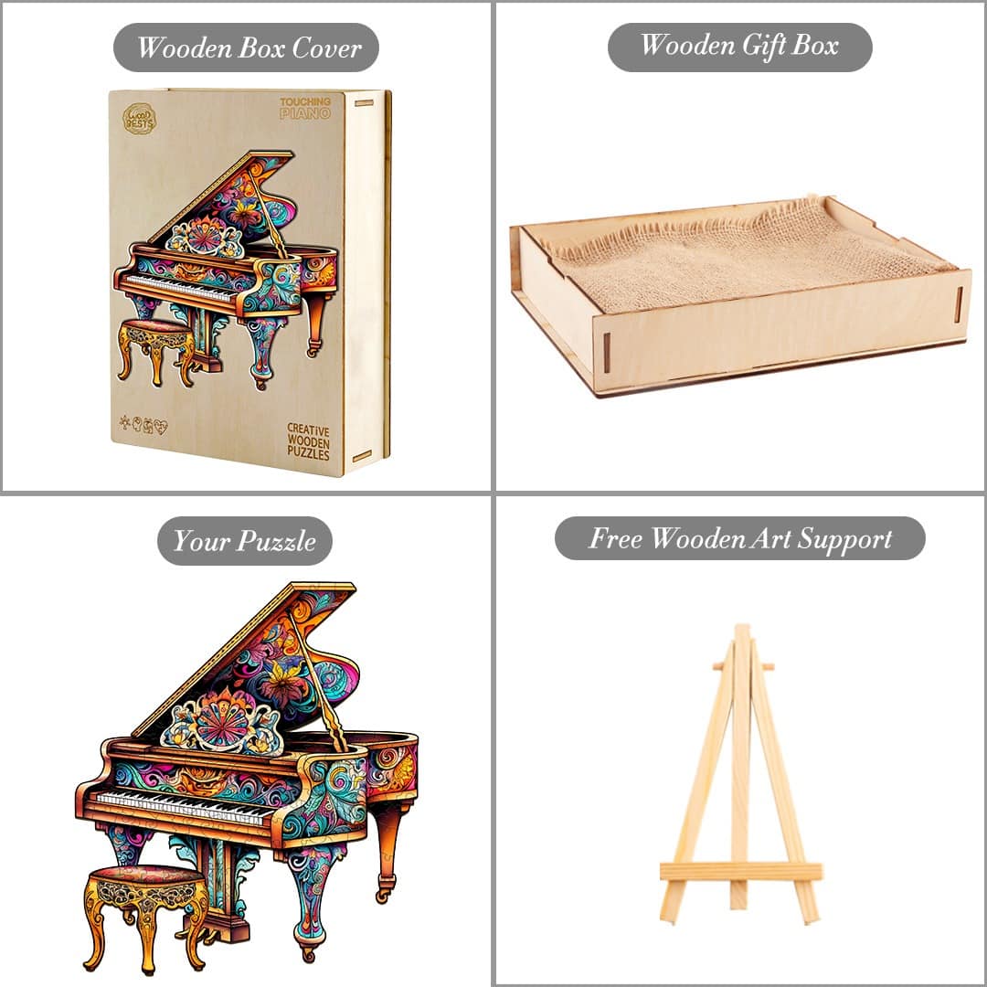 Wooden Jigsaw Puzzle- Touching piano - Image 6