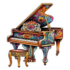 Wooden Jigsaw Puzzle- Touching piano