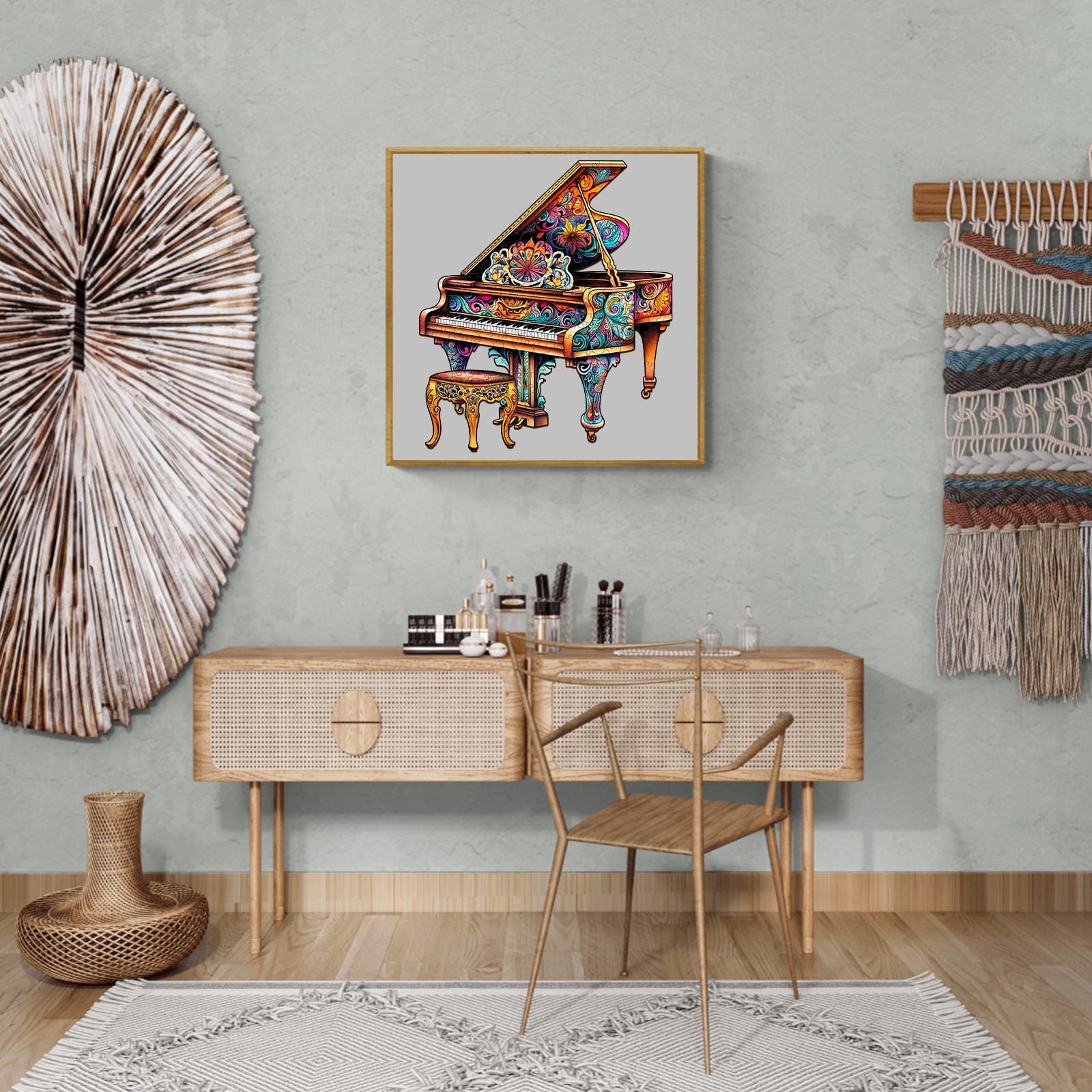 Wooden Jigsaw Puzzle- Touching piano - Image 8