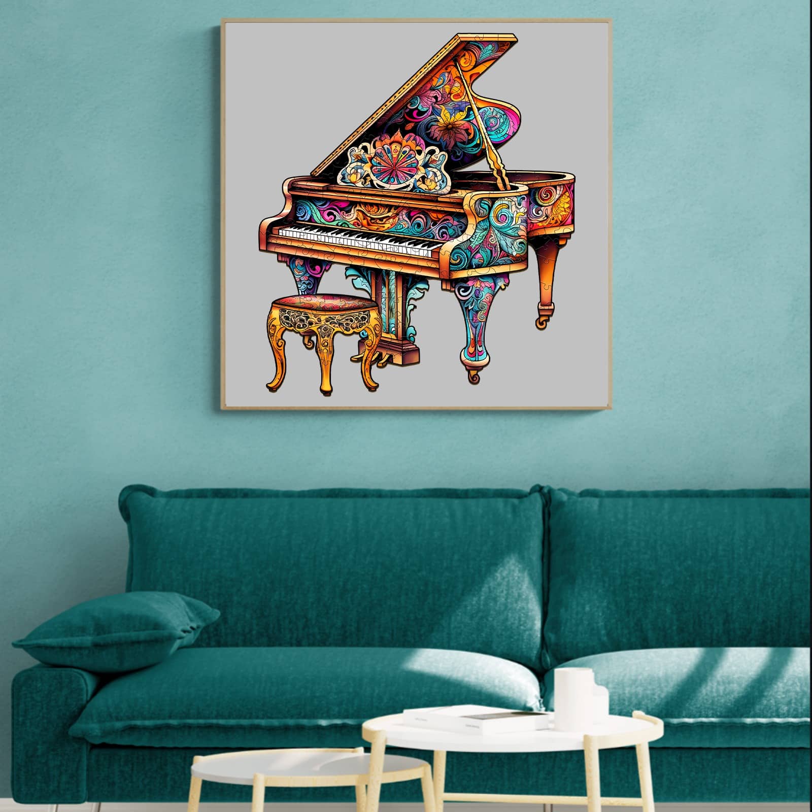 Wooden Jigsaw Puzzle- Touching piano - Image 7