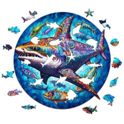 Alternative view of Wooden Jigsaw Puzzle-Undersea shark