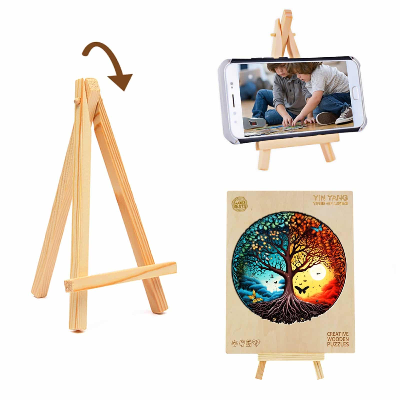 Wooden Jigsaw Puzzle- YIN YANG TREE OF LIFE-6 - Image 8