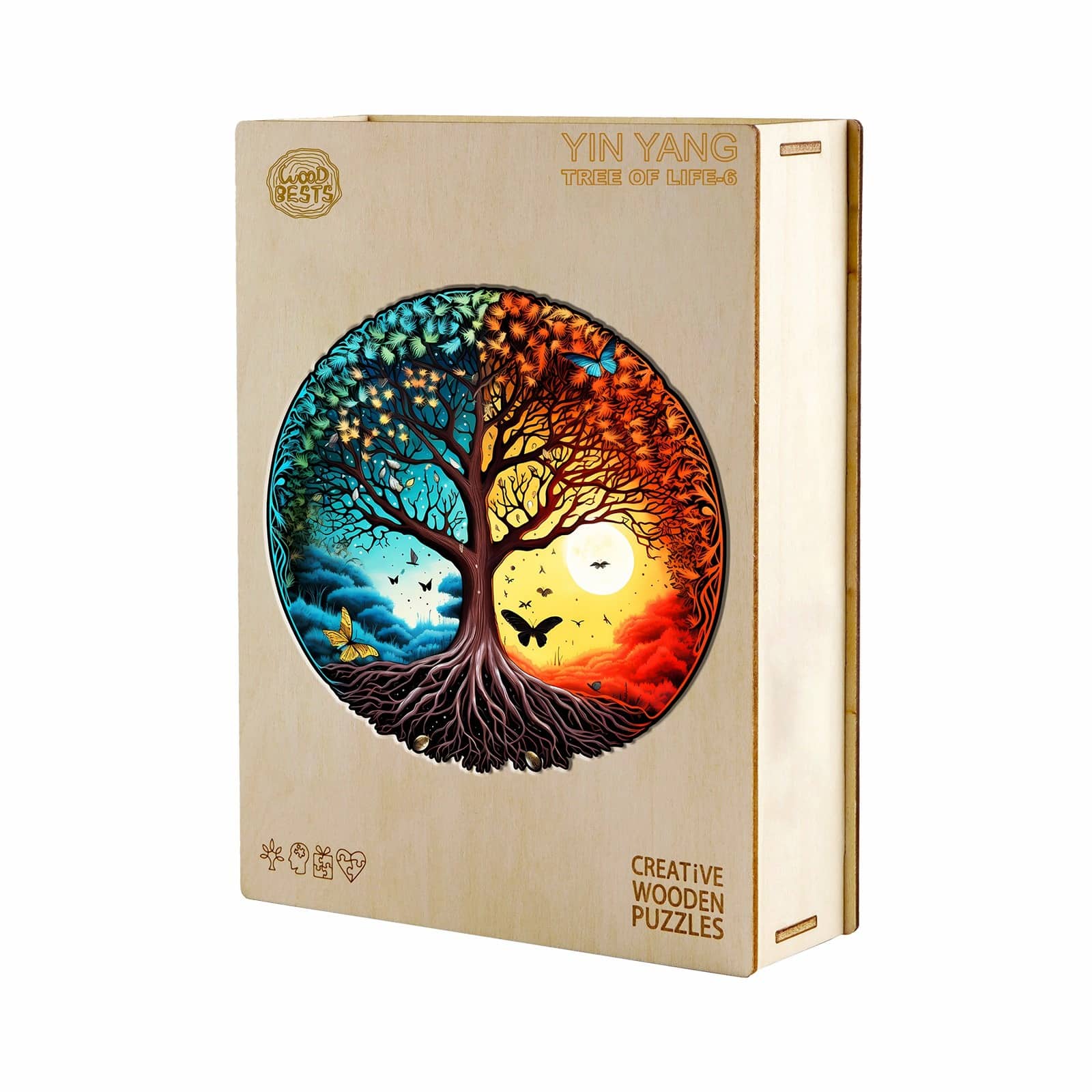 Wooden Jigsaw Puzzle- YIN YANG TREE OF LIFE-6 - Image 7