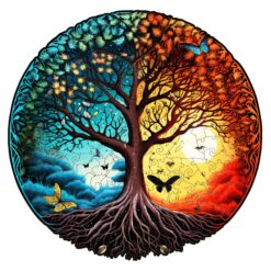 Wooden Jigsaw Puzzle- YIN YANG TREE OF LIFE-6