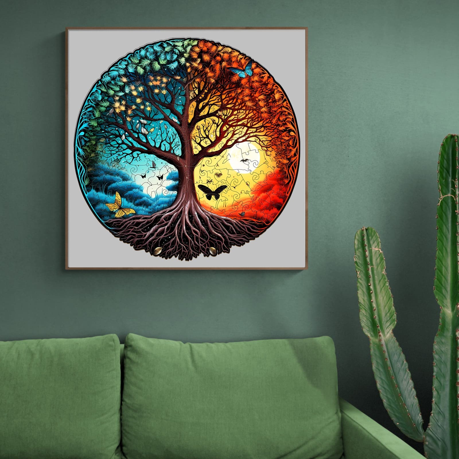 Wooden Jigsaw Puzzle- YIN YANG TREE OF LIFE-6 - Image 5