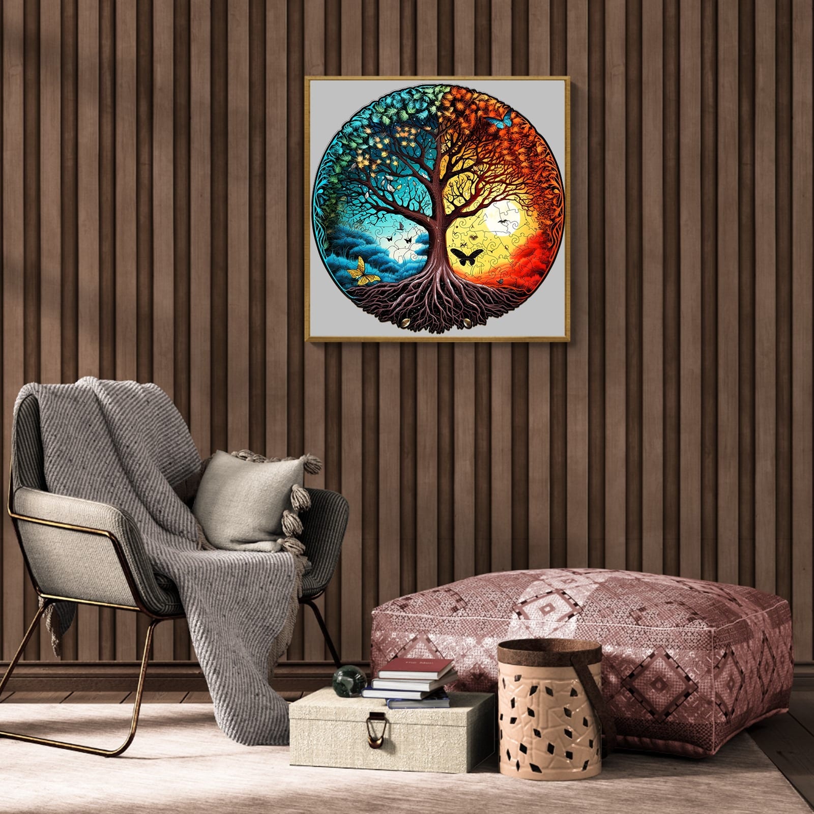 Wooden Jigsaw Puzzle- YIN YANG TREE OF LIFE-6 - Image 4