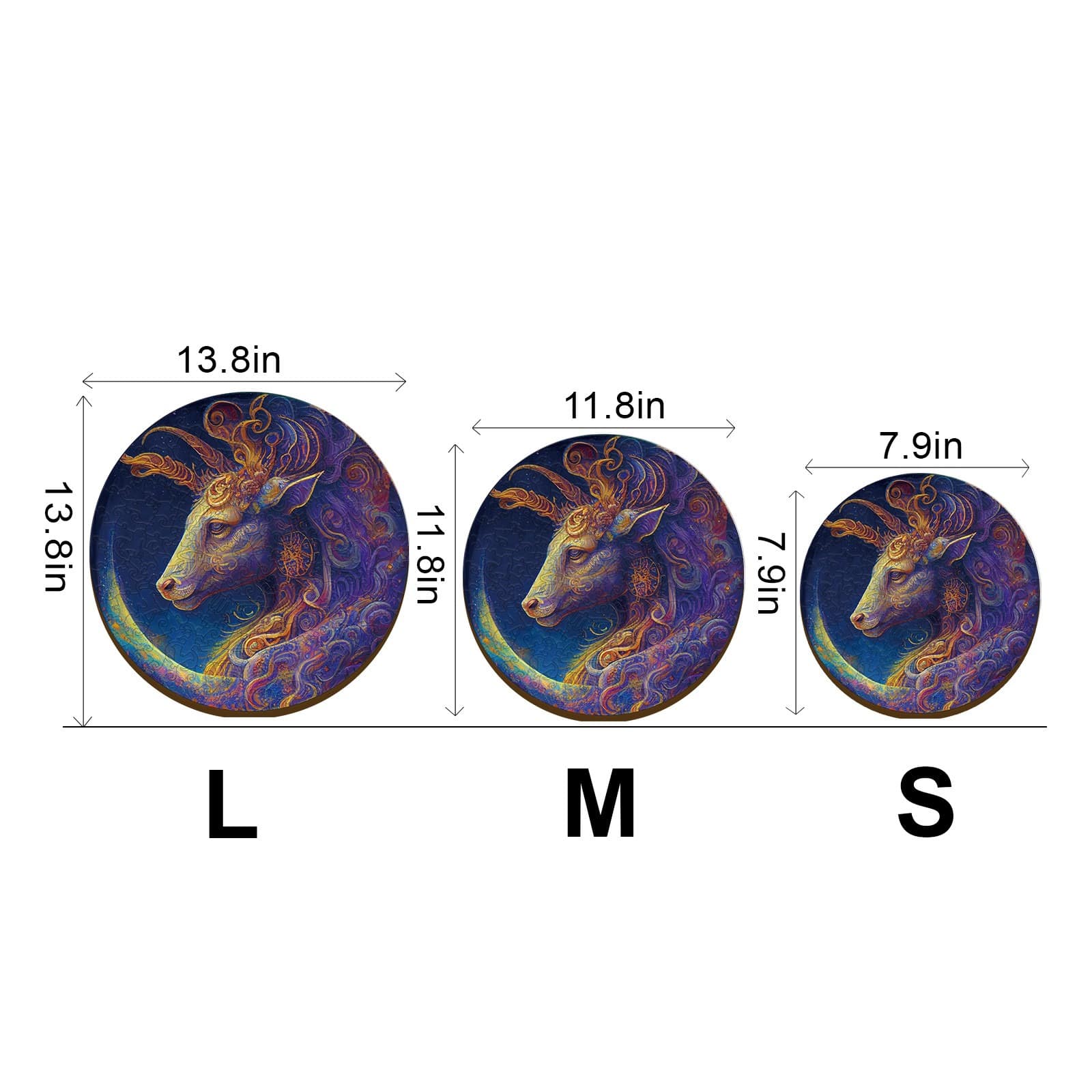 Zodiac Wooden Jigsaw Puzzle-Capricorn - Image 3