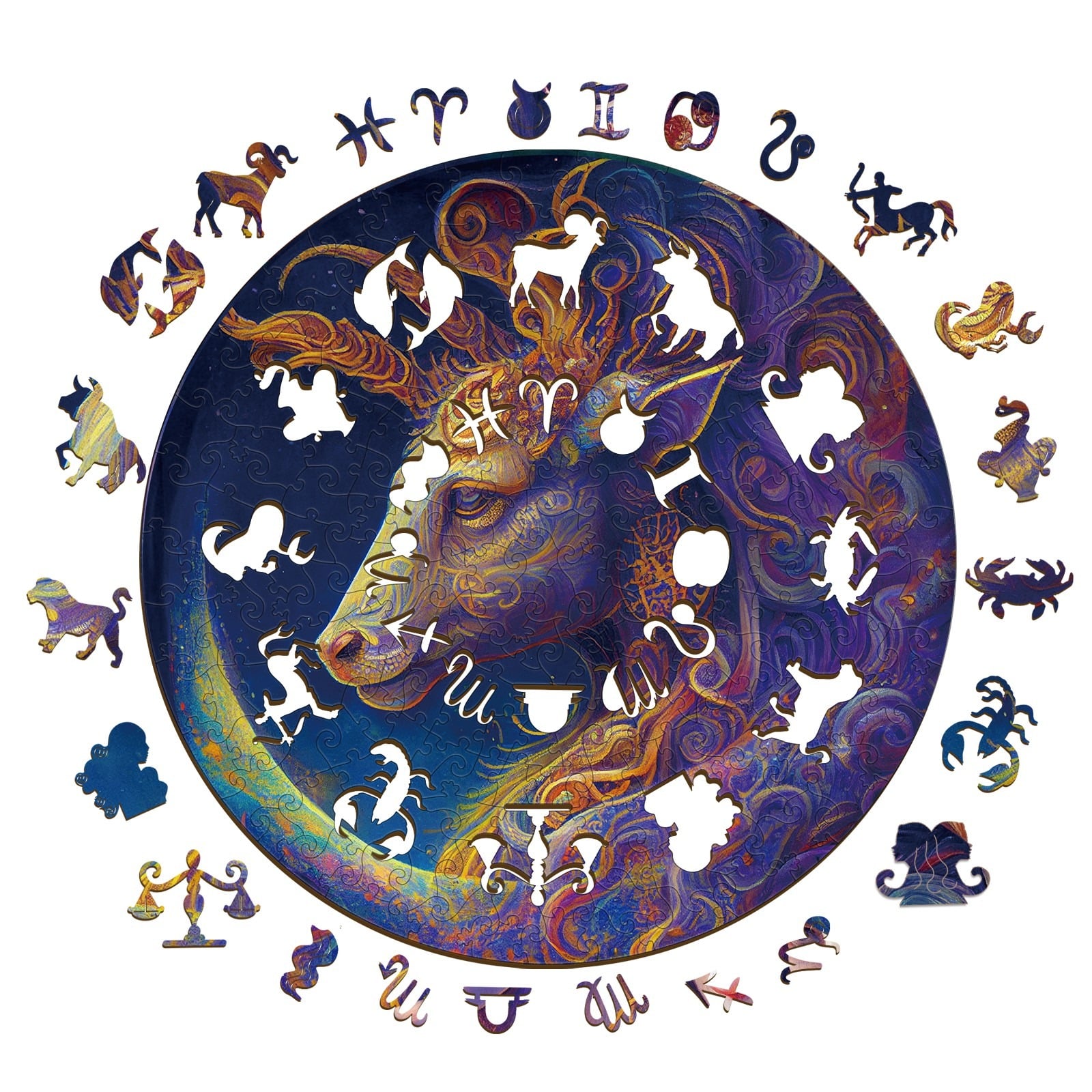 Zodiac Wooden Jigsaw Puzzle-Capricorn - Image 2