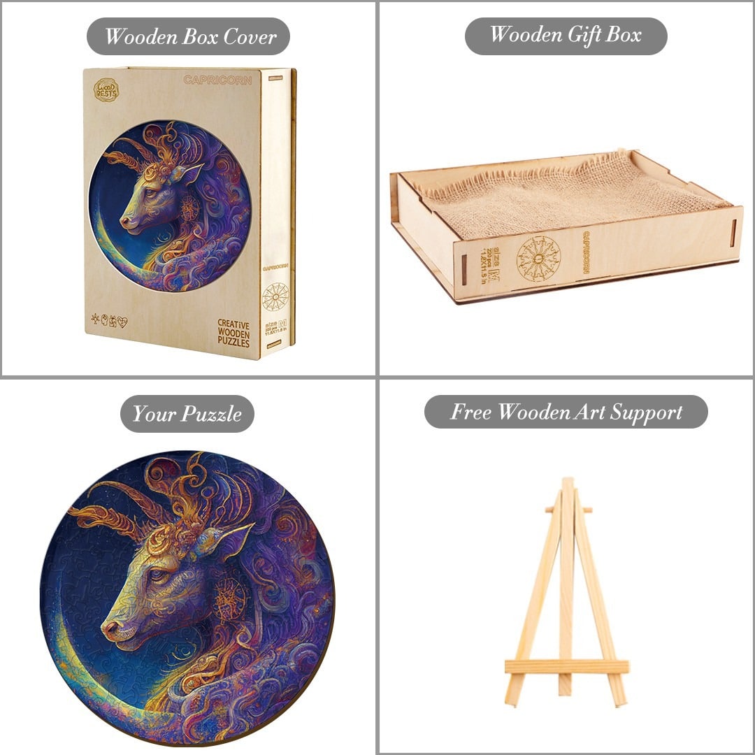 Zodiac Wooden Jigsaw Puzzle-Capricorn - Image 4