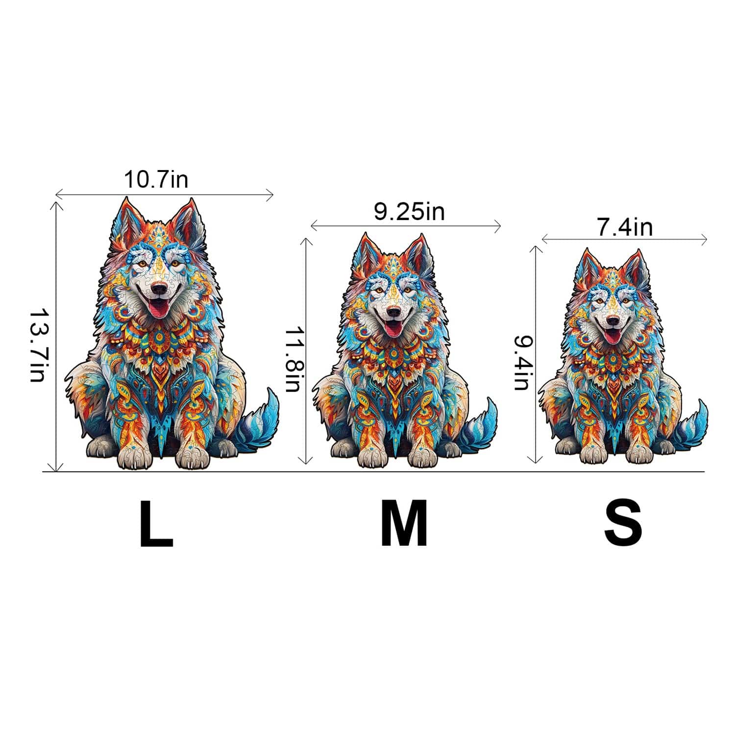 Wooden Jigsaw Puzzle-Alaskan Malamute - Image 3