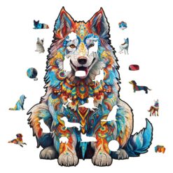 Alternative view of Wooden Jigsaw Puzzle-Alaskan Malamute