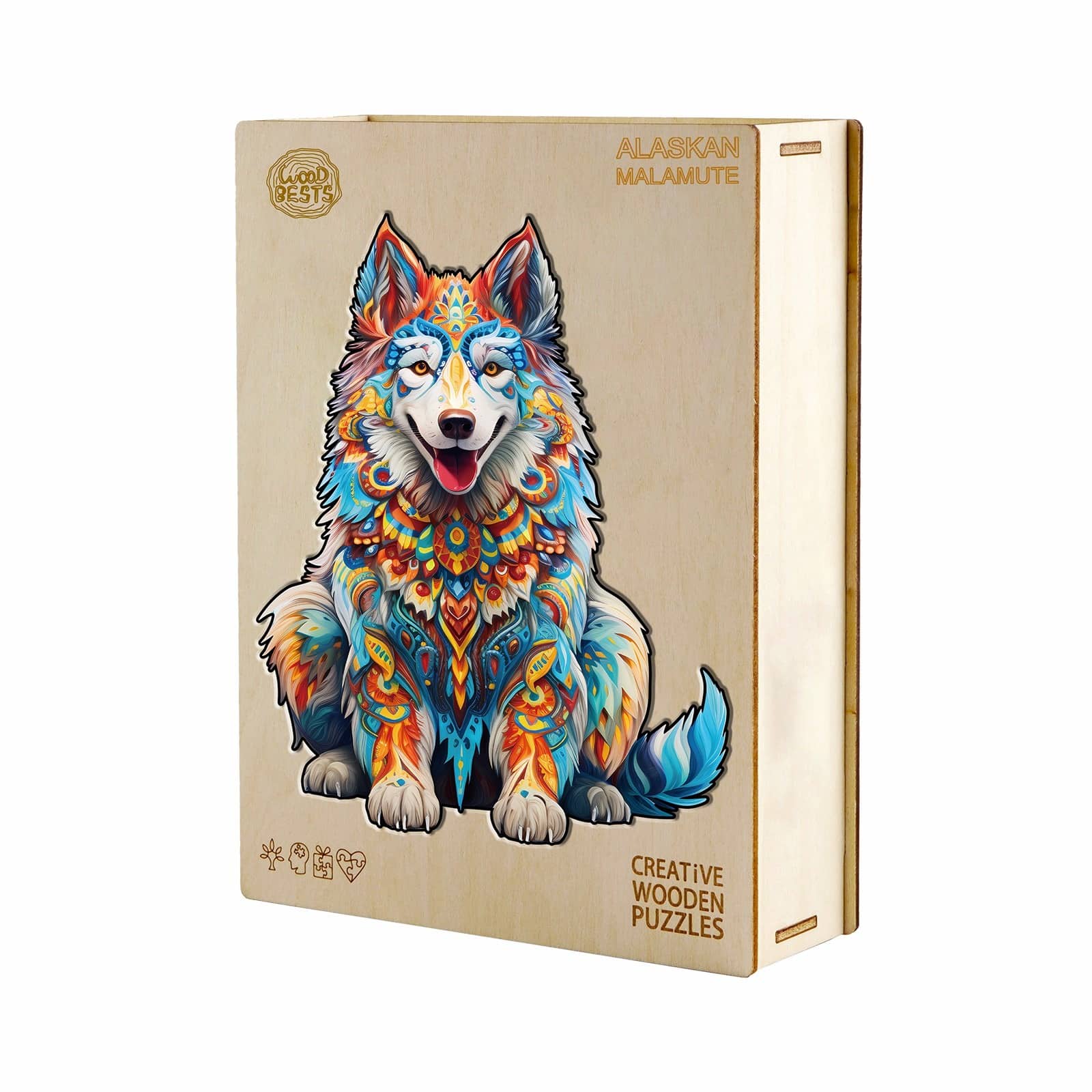 Wooden Jigsaw Puzzle-Alaskan Malamute - Image 5