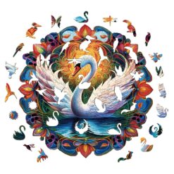 Alternative view of Wooden Jigsaw Puzzle-Beautiful swan1