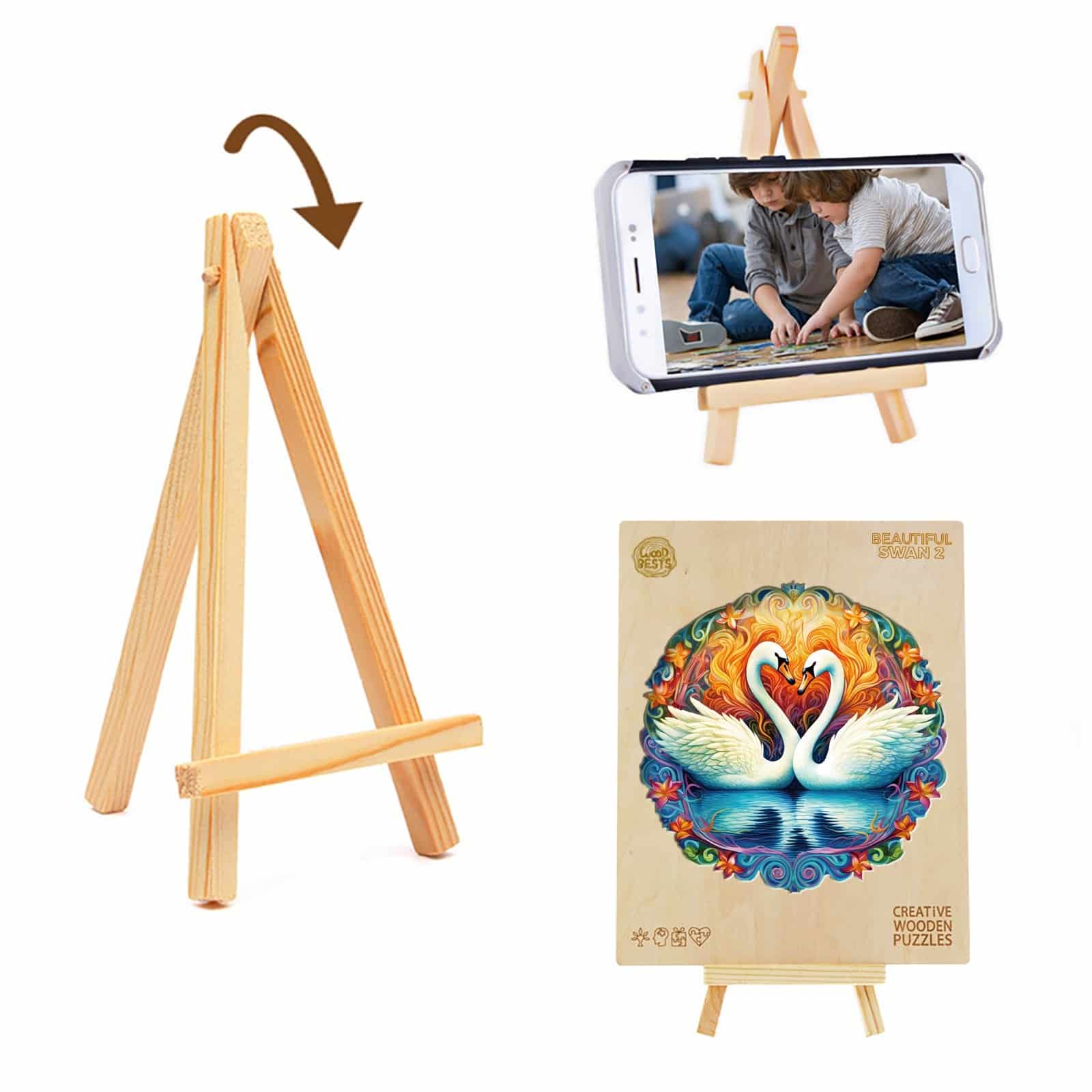 Wooden Jigsaw Puzzle-Beautiful swan2 - Image 6