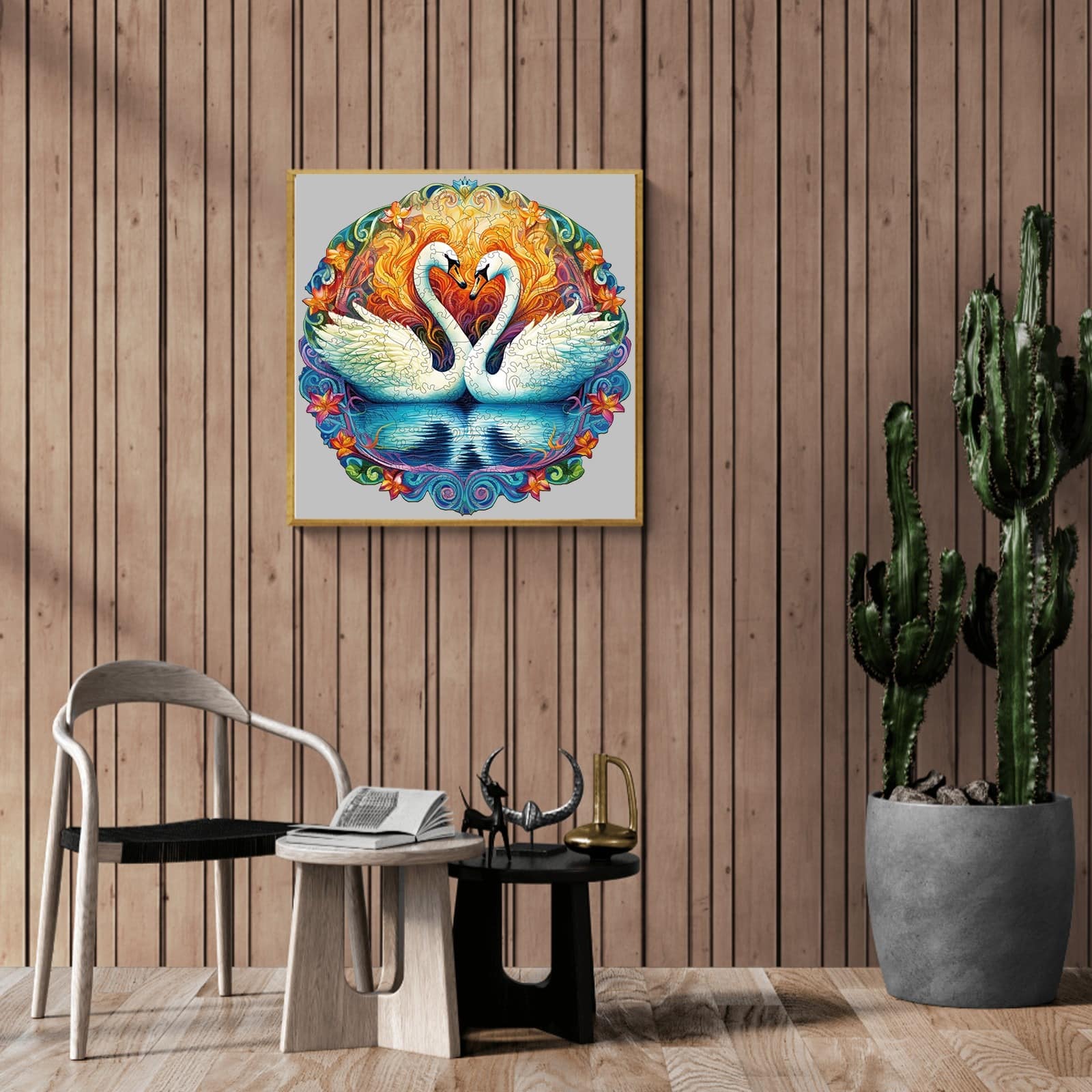 Wooden Jigsaw Puzzle-Beautiful swan2 - Image 8