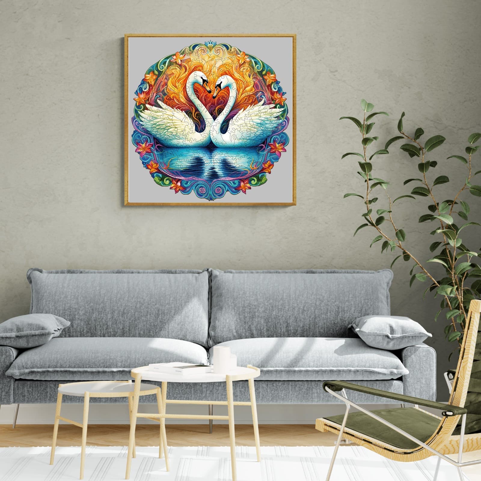 Wooden Jigsaw Puzzle-Beautiful swan2 - Image 7