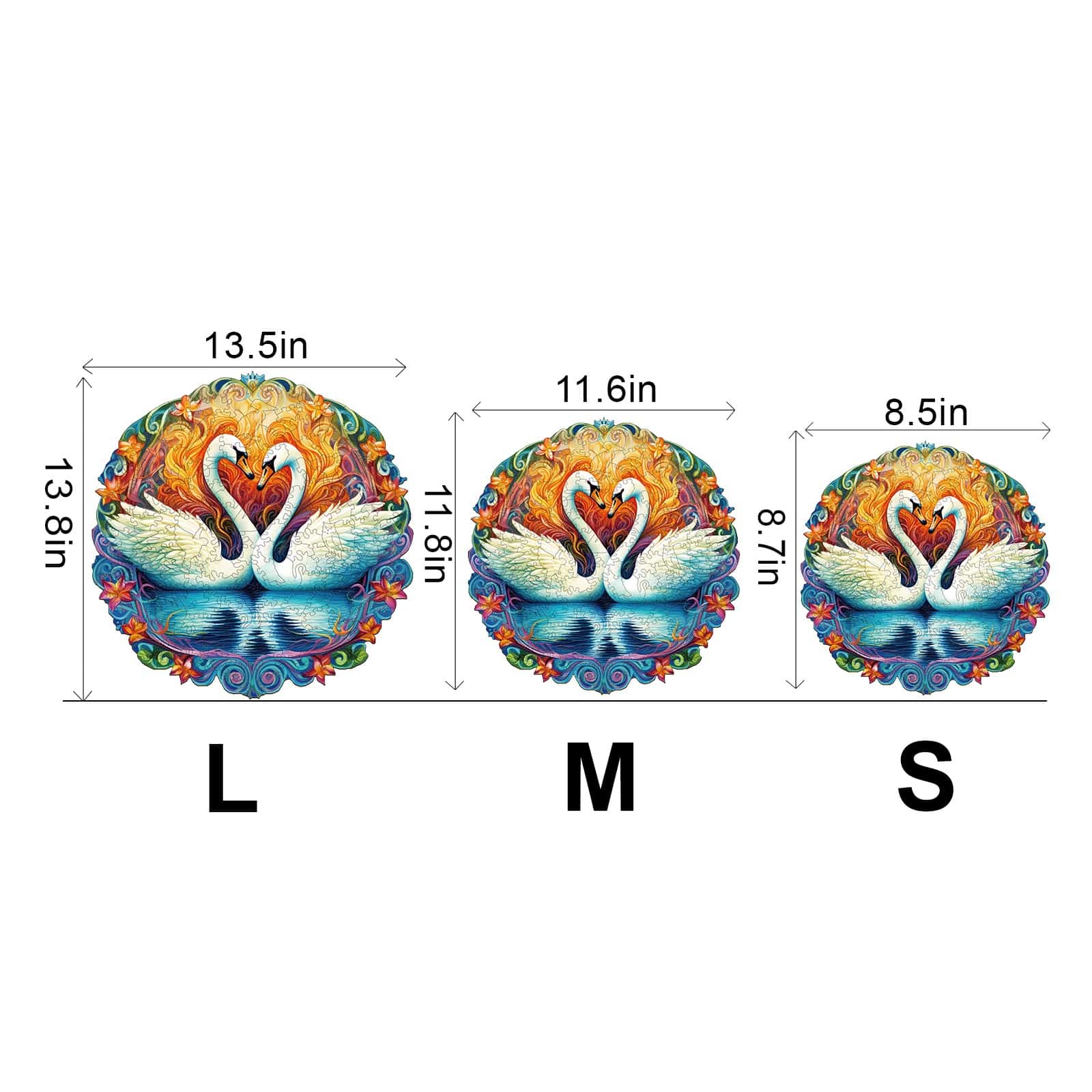 Wooden Jigsaw Puzzle-Beautiful swan2 - Image 3