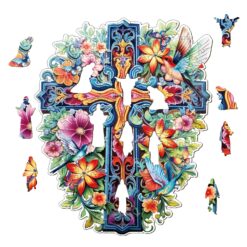 Alternative view of Wooden Jigsaw Puzzle-Blessing Cross-2