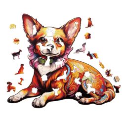 Alternative view of Wooden Jigsaw Puzzle-Charming Chihuahua