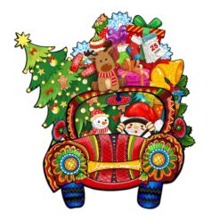 Wooden Jigsaw Puzzle-CHRISTMAS CAR