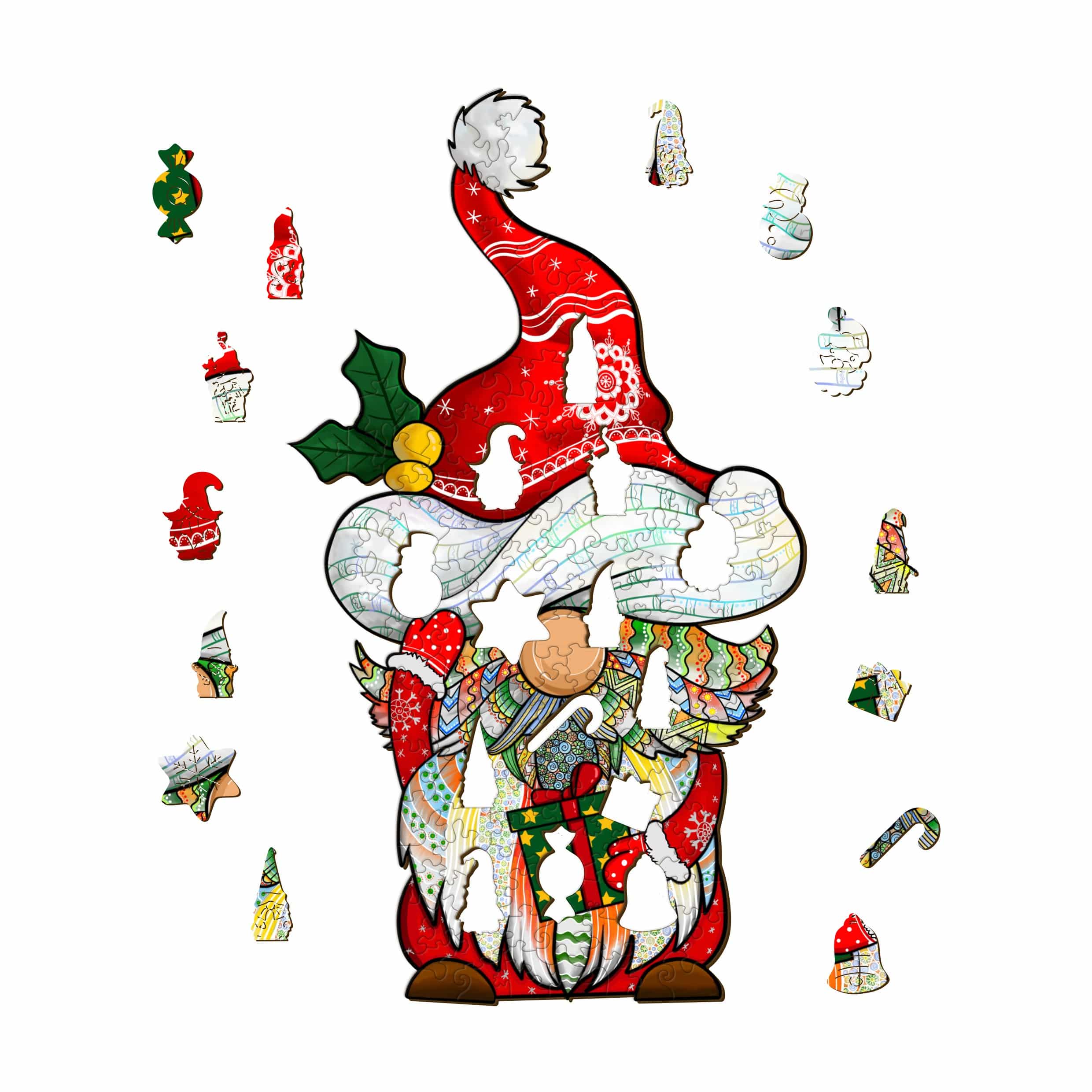 Wooden Jigsaw Puzzle-CHRISTMAS GOBLIN - Image 2