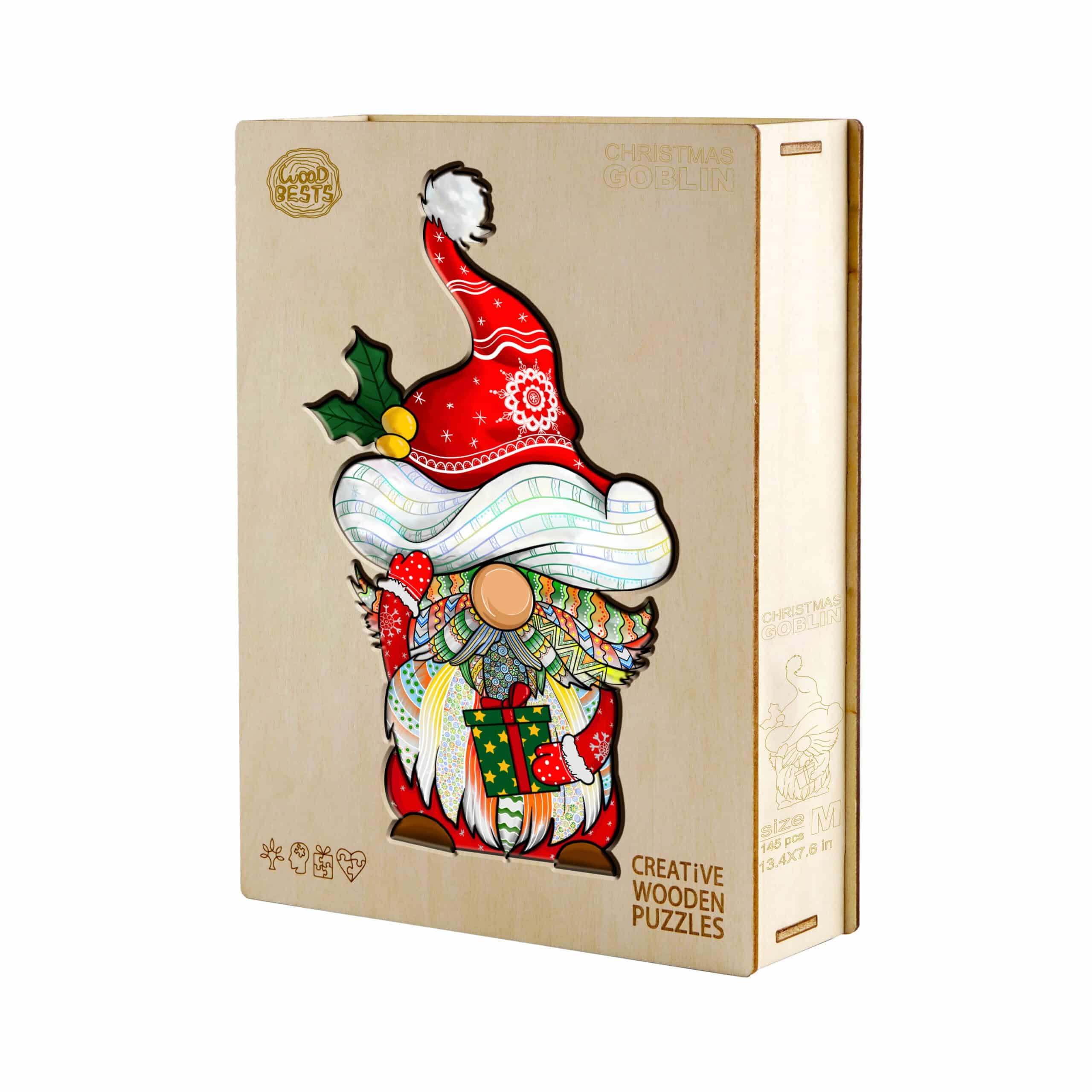 Wooden Jigsaw Puzzle-CHRISTMAS GOBLIN - Image 6