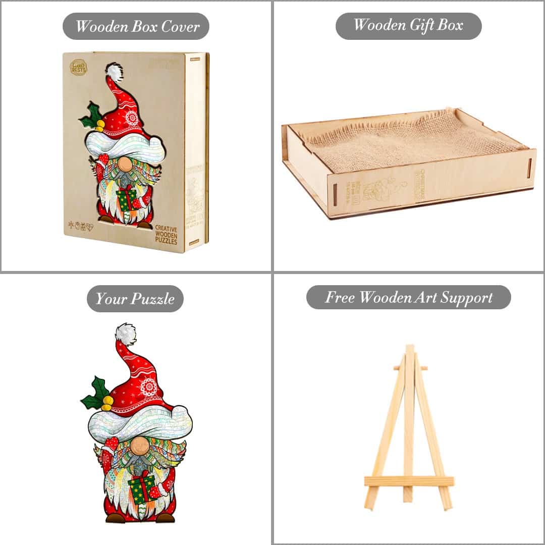 Wooden Jigsaw Puzzle-CHRISTMAS GOBLIN - Image 5