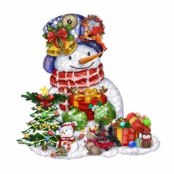 Wooden Jigsaw Puzzle-CHRISTMAS SNOWMAN