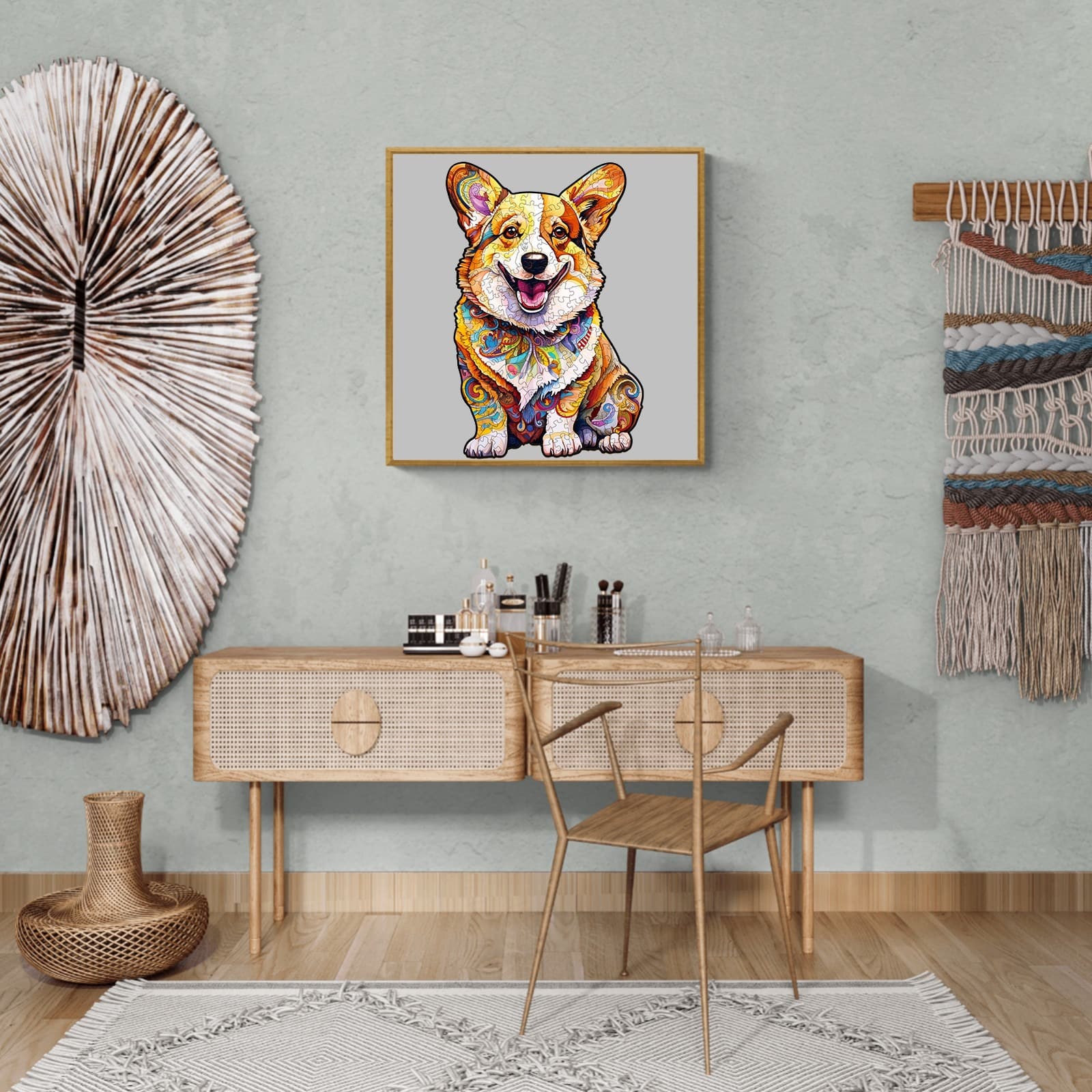 Wooden Jigsaw Puzzle-CLEVER CORGI-3 - Image 7