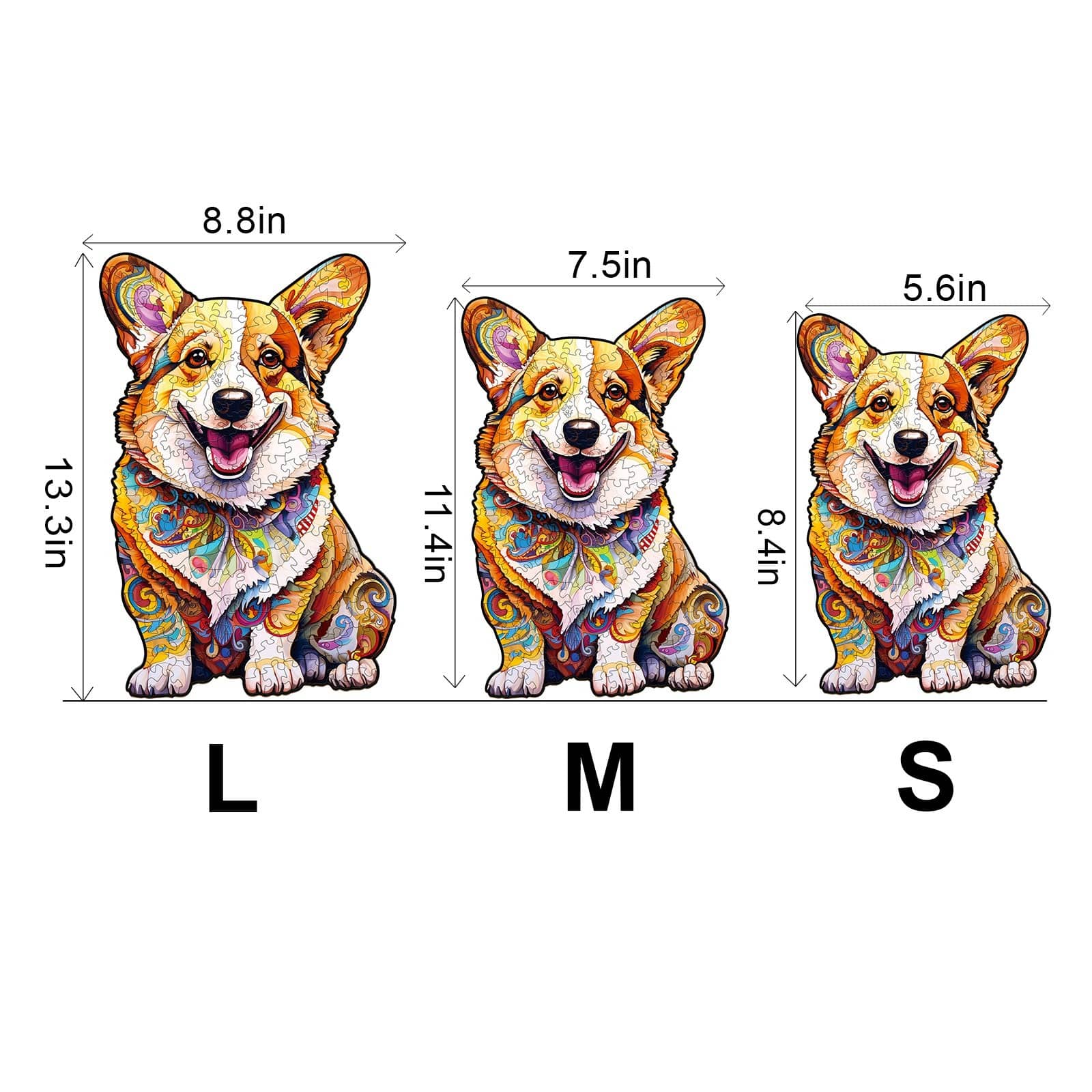 Wooden Jigsaw Puzzle-CLEVER CORGI-3 - Image 3