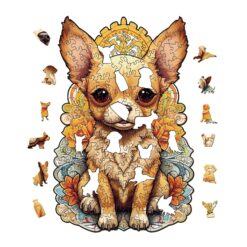 Alternative view of Wooden Jigsaw Puzzle-Cute Chihuahua-2